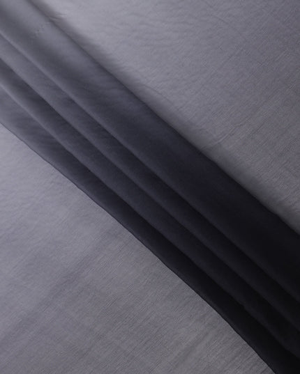 Charcoal Smoke Grey Pure Wrinkle Silk Chiffon Fabric 110cm
