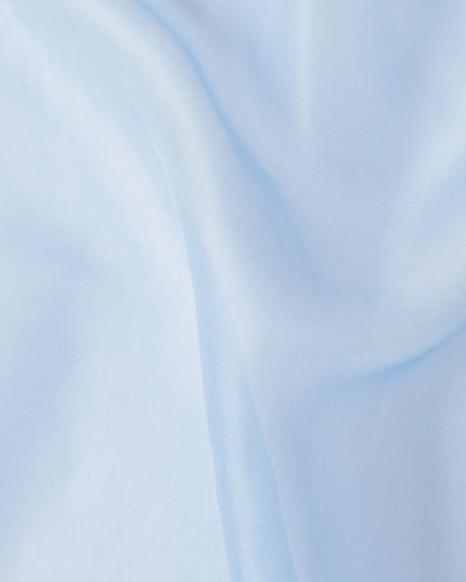 Sky Blue Plain Silk Chiffon Fabric 110cm