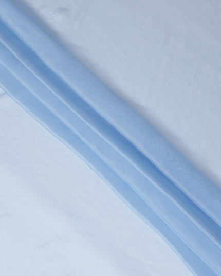 Sky Blue Plain Silk Chiffon Fabric 110cm