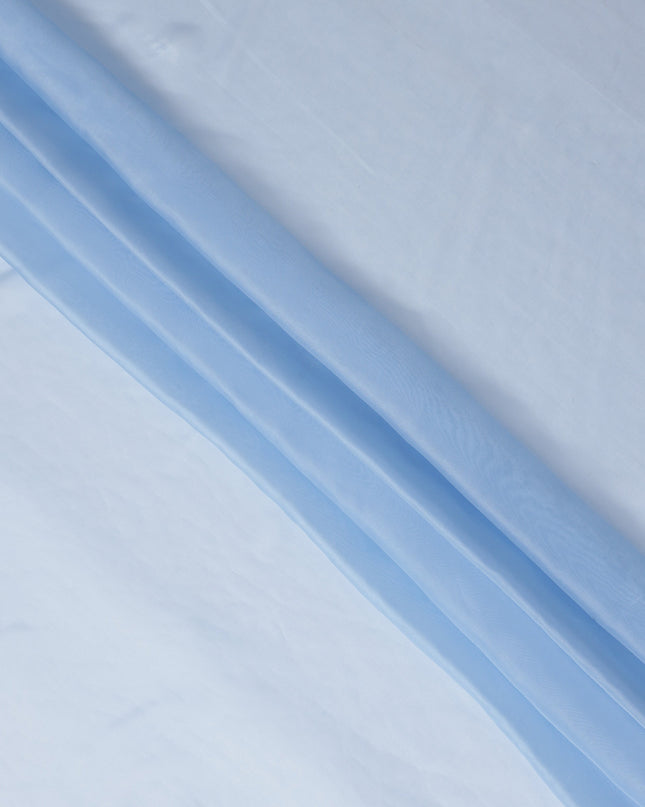 Sky Blue Plain Silk Chiffon Fabric 110cm