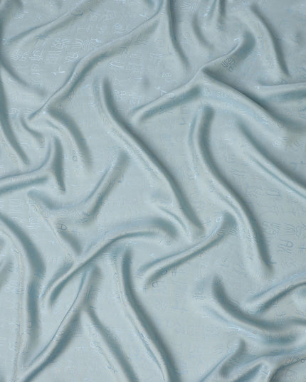 Sage Mint Green Premium Pure Silk Satin with Jacquard Fabric