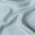 Sage Mint Green Premium Pure Silk Satin with Jacquard Fabric