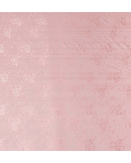 Blush Rose Pink Premium Pure Silk Satin with Jacquard Fabric