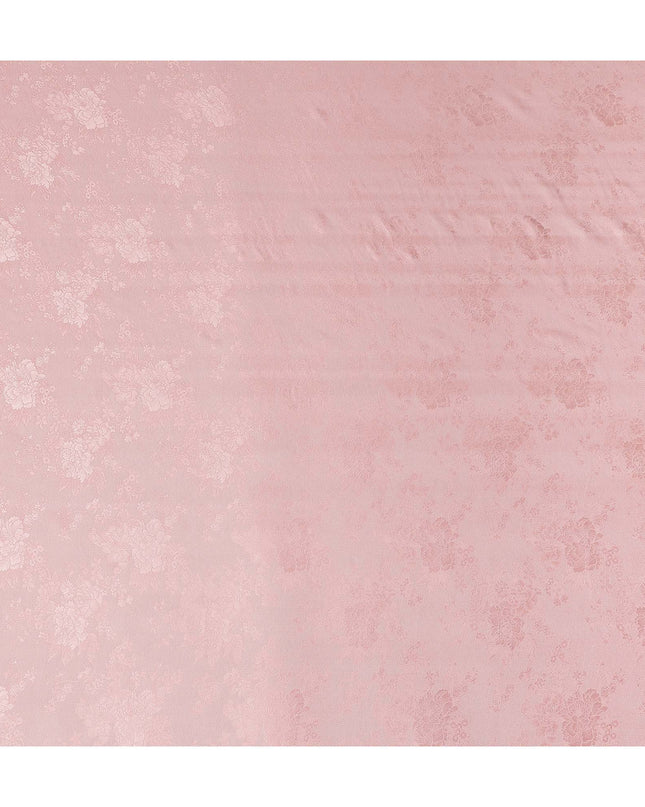 Blush Rose Pink Premium Pure Silk Satin with Jacquard Fabric