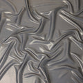 Steel Silver Grey Pure Silk Chiffon with Metallic Fabric 110