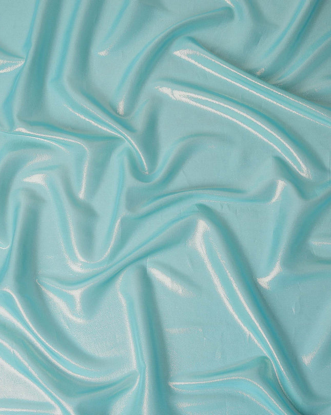 Pistachio Green Pure Silk Chiffon with Metallic Fabric 110cm