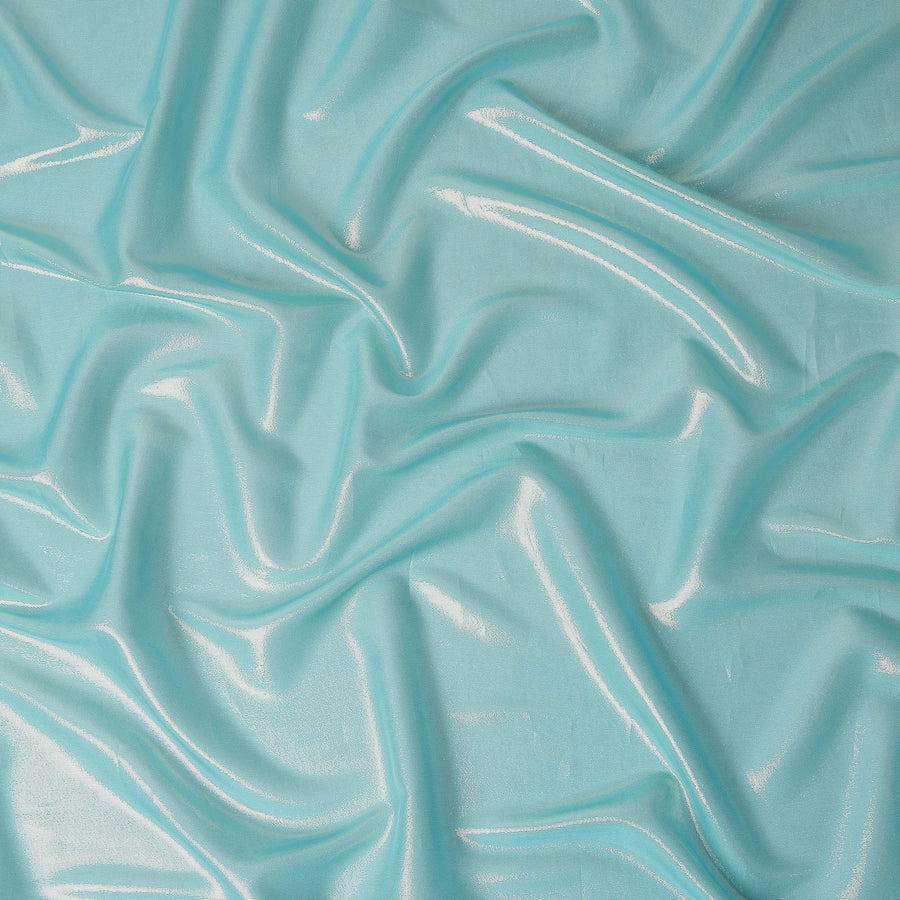 Pistachio Green Pure Silk Chiffon with Metallic Fabric 110cm