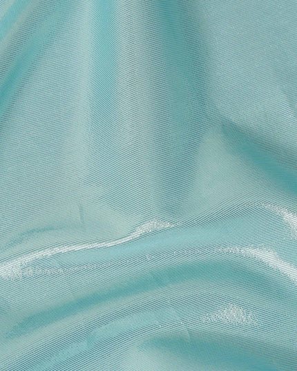 Pistachio Green Pure Silk Chiffon with Metallic Fabric 110cm
