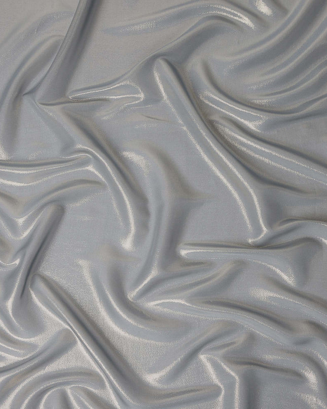 Pistachio Green Pure Silk Chiffon with Metallic Fabric 110cm