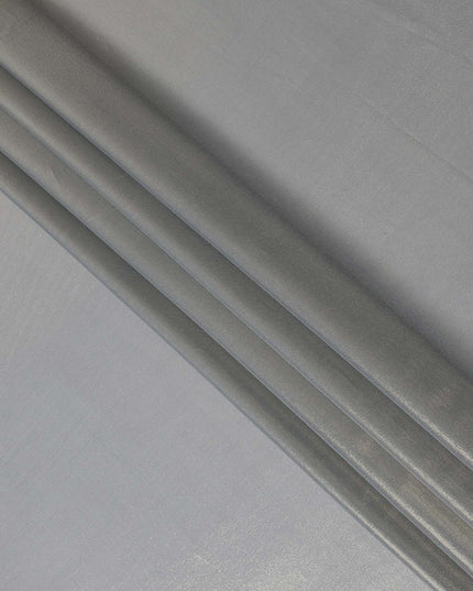 Pistachio Green Pure Silk Chiffon with Metallic Fabric 110cm