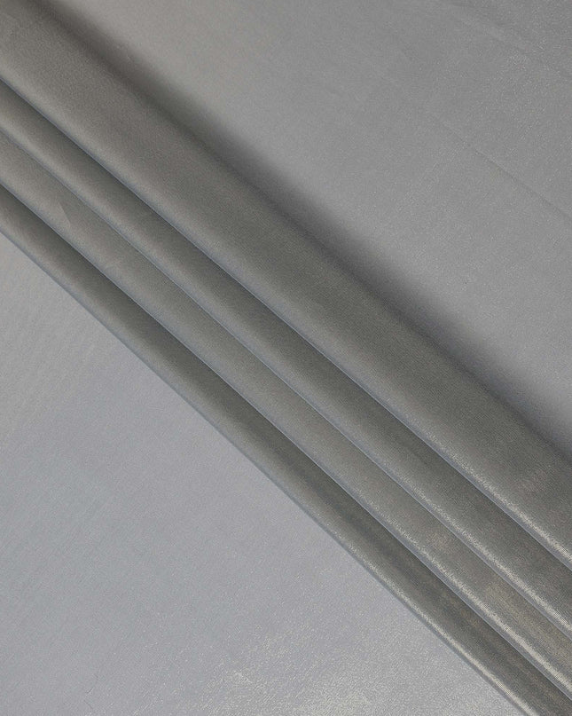 Pistachio Green Pure Silk Chiffon with Metallic Fabric 110cm