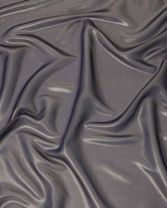 Pistachio Green Pure Silk Chiffon with Metallic Fabric 110cm
