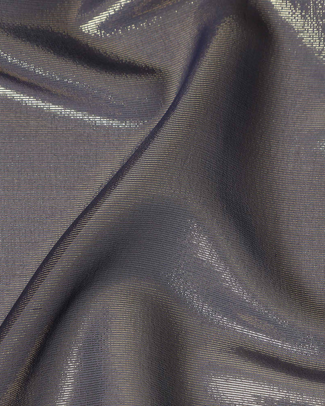 Pistachio Green Pure Silk Chiffon with Metallic Fabric 110cm