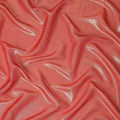 Steel Silver Grey Pure Silk Chiffon with Metallic Fabric 110