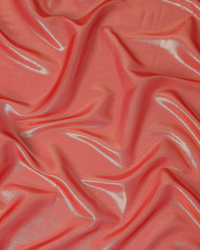 Steel Silver Grey Pure Silk Chiffon with Metallic Fabric 110