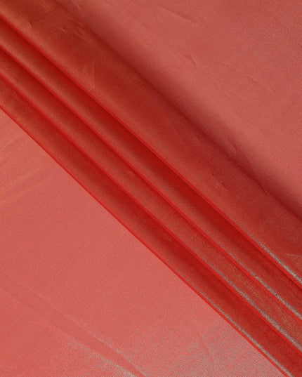Steel Silver Grey Pure Silk Chiffon with Metallic Fabric 110