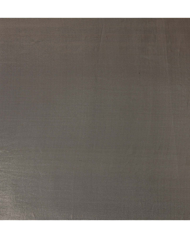 Taupe Grey Pure Silk Chiffon with Metallic Fabric 110cm
