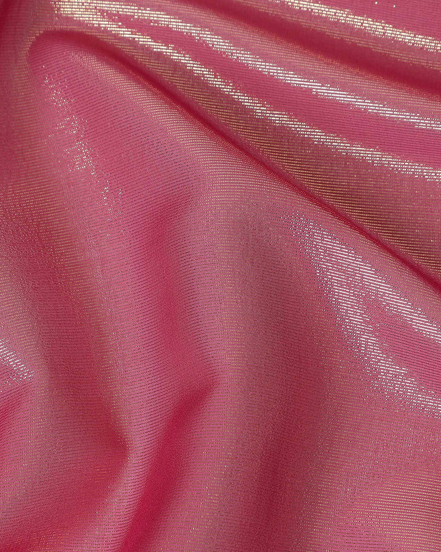 Pistachio Green Pure Silk Chiffon with Metallic Fabric 110cm