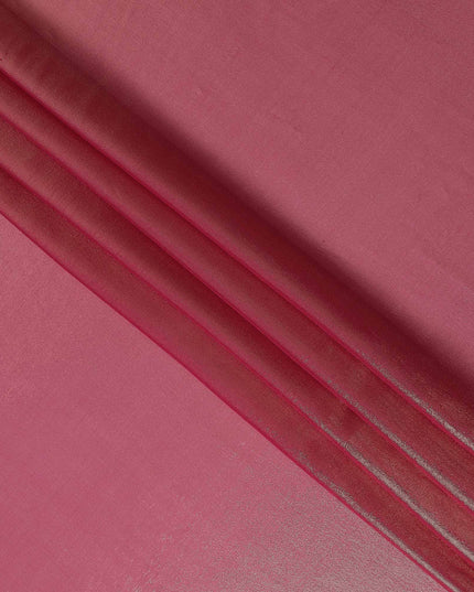 Pistachio Green Pure Silk Chiffon with Metallic Fabric 110cm
