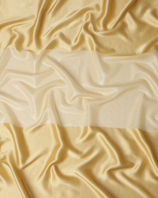 Champagne Gold Pure Silk Chiffon with Metallic Fabric 110cm