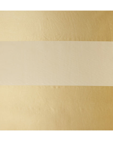 Champagne Gold Pure Silk Chiffon with Metallic Fabric 110cm
