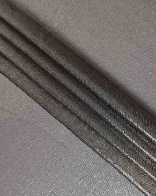 Dove Grey Pure Silk Chiffon with Metallic Fabric 110cm