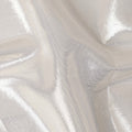 Pearl White Pure Silk Chiffon with Metallic Fabric 110cm