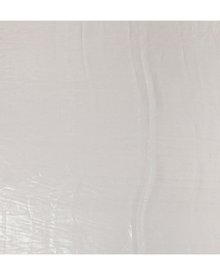 Pearl White Pure Silk Chiffon with Metallic Fabric 110cm