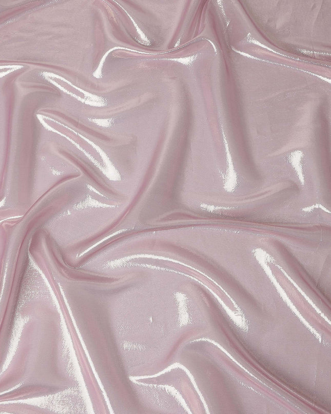 Orchid Lilac Pink Pure Silk Chiffon with Metallic Fabric 110