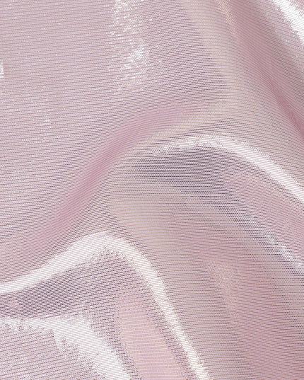 Orchid Lilac Pink Pure Silk Chiffon with Metallic Fabric 110