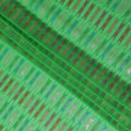Emerald Green Multicolor Pure Silk Chiffon with Metallic Lur