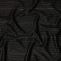 Jet Black Cotton Silk Embroidery Fabric 150cm
