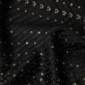Jet Black Cotton Silk Embroidery Fabric 150cm