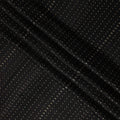 Jet Black Cotton Silk Embroidery Fabric 150cm