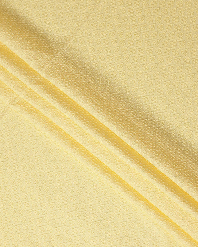 Buttercream Yellow Cotton Voile Embroidery Fabric 150cm