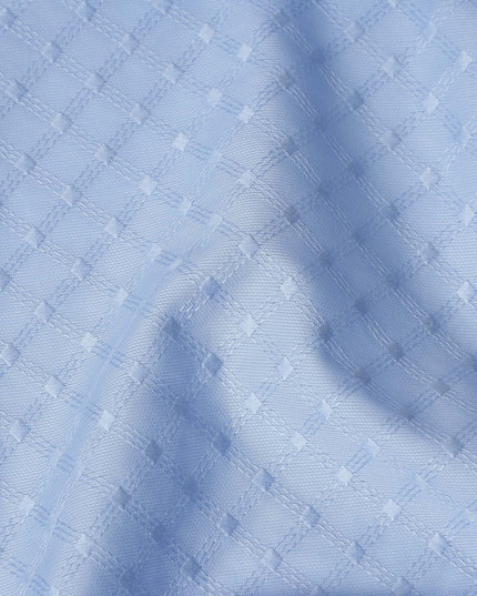 Powder Blue Cotton Voile Embroidery Fabric 150cm