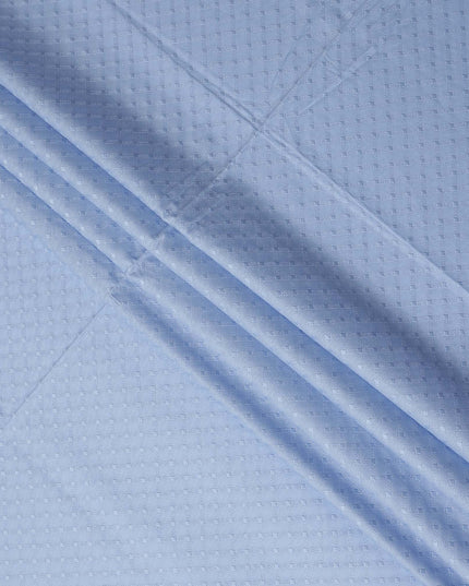 Powder Blue Cotton Voile Embroidery Fabric 150cm