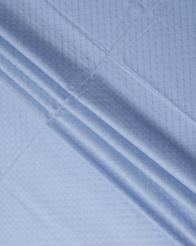 Powder Blue Cotton Voile Embroidery Fabric 150cm
