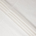 Ivory White Cotton Silk Embroidery Fabric 150cm