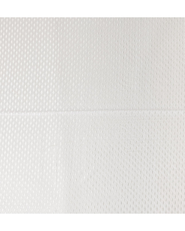 Ivory White Cotton Silk Embroidery Fabric 150cm