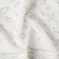 Snow White Cotton Linen Embroidery Fabric 110cm