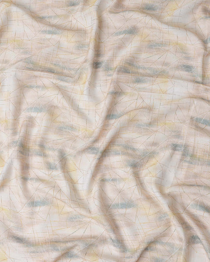 Blush Ivory Blended Cotton Linen Embroidery Fabric 150cm
