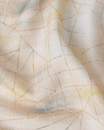 Blush Ivory Blended Cotton Linen Embroidery Fabric 150cm