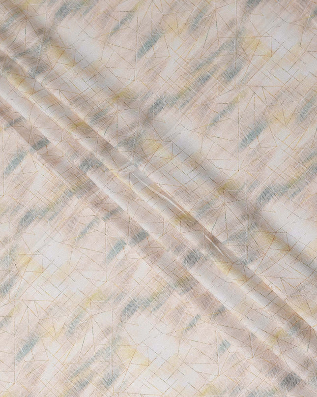 Blush Ivory Blended Cotton Linen Embroidery Fabric 150cm