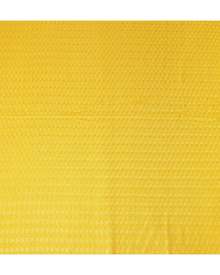 Golden Yellow Cotton Silk Embroidery Fabric 150cm