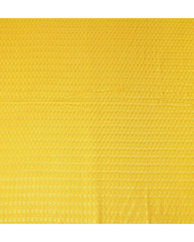 Golden Yellow Cotton Silk Embroidery Fabric 150cm