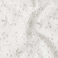 Cream White Cotton Linen Embroidery Fabric 110cm