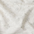 Soft White Cotton Linen Embroidery Fabric 110cm