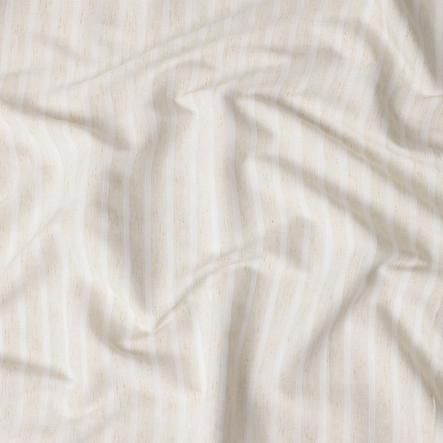 Ivory Cream Blended Linen Suiting Fabric 150cm