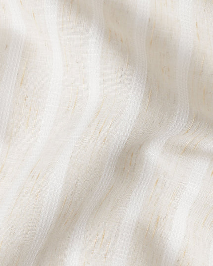 Ivory Cream Blended Linen Suiting Fabric 150cm